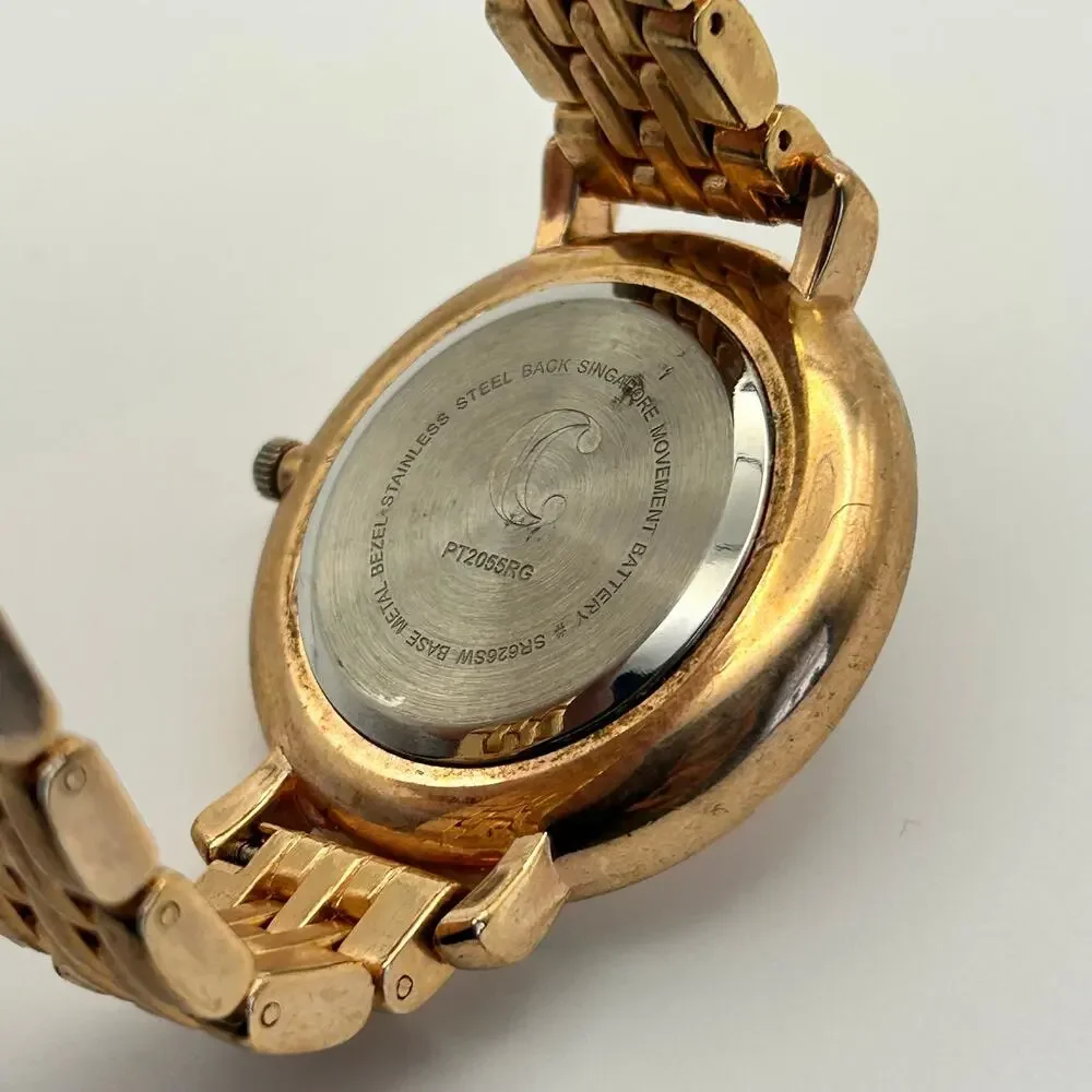 Charming Charlie Rose Gold Stainless Steel Women’s Watch Working New Battery